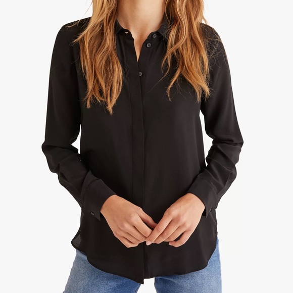 Boden “The Silk Shirt” in black - Picture 1 of 5